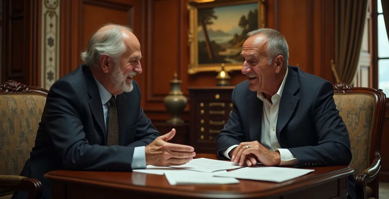 Direttore di banca locale in consulenza con imprenditore