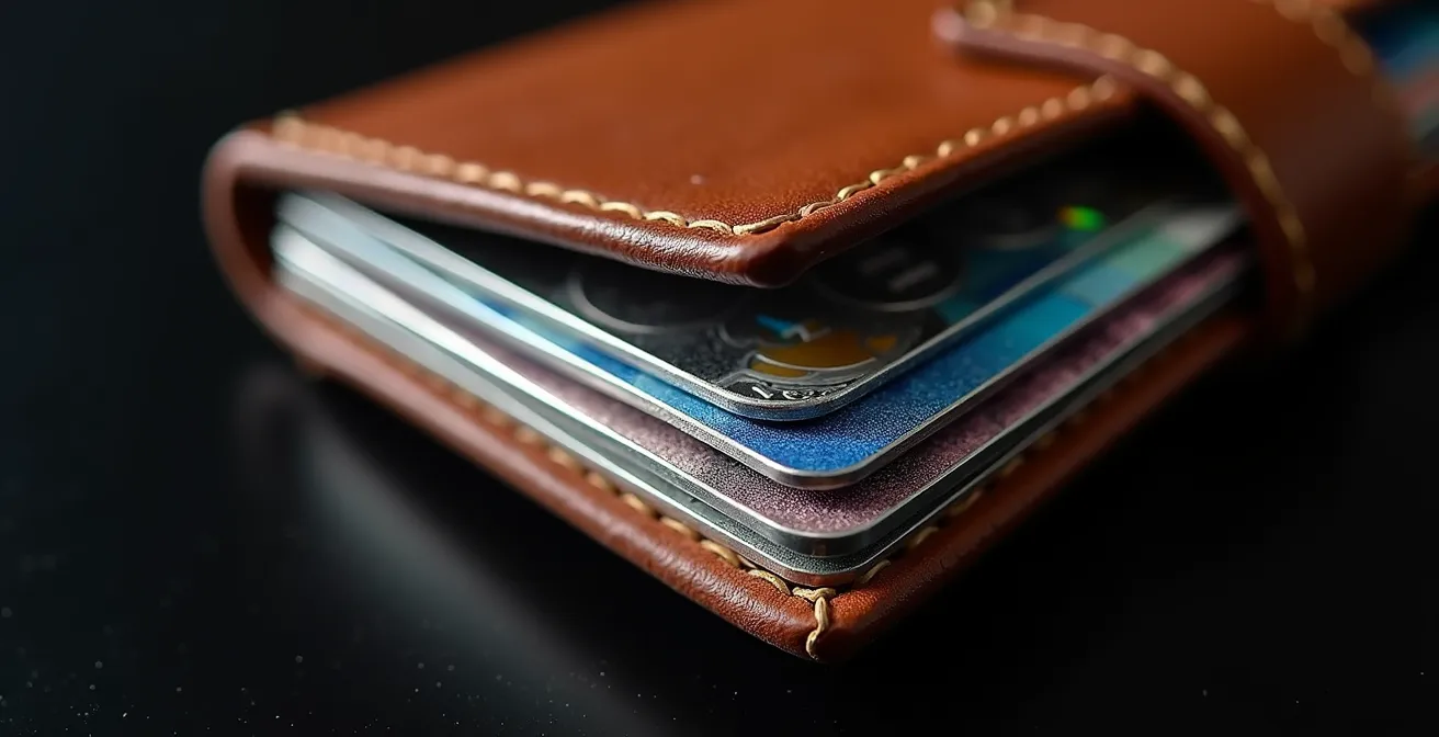 Confronto visivo tra portafoglio schermato professionale e soluzione fai-da-te con alluminio