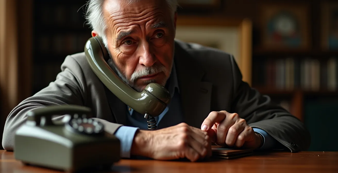 Rappresentazione simbolica del pericolo delle truffe telefoniche nel contesto bancario italiano